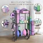 Versatile Weight Rack with Wheels for Home Gym