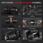 Yaheetech 90lbs Adjustable Dumbbell Set for Home Gym