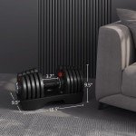 Yaheetech 90lbs Adjustable Dumbbell Set for Home Gym