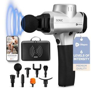 LifePro Deep Tissue Massage Gun with 8 Heads