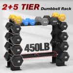 5-Tier Dumbbell Rack for Strength Training Storage