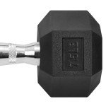 7.5 lb Rubber Coated Hex Dumbbells - Pair