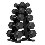 7.5 lb Rubber Coated Hex Dumbbells - Pair