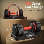 Adjustable 25LB Dumbbell Set for Home Workouts