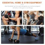 Fitvids 25 LB Rubber Coated Hex Dumbbells Pair