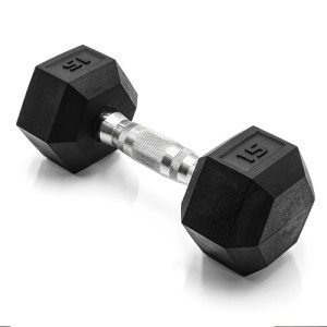 CAP Barbell 15 LB Coated Hex Dumbbell