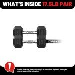 PAPABABE Hex Dumbbell Set for Home Gym