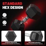 PAPABABE Hex Dumbbell Set for Home Gym