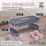 Adjustable Aerobic Stepper Set with Dumbbells