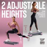 Adjustable Aerobic Stepper Set with Dumbbells