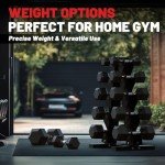 PAPABABE Hex Dumbbell Set for Home Gym