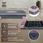 Adjustable Aerobic Stepper Set with Dumbbells