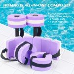 HOMNUTS Aquatic Dumbbells and Swimming Fitness Set