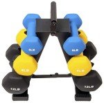 Neoprene Dumbbell Set with Rack - 50LB Total