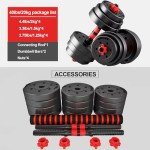 Adjustable Dumbbell Set with Barbell Connector