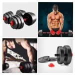 Adjustable Dumbbell Set with Barbell Connector