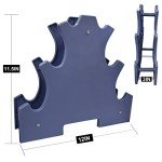 Compact 3-Tier Dumbbell Rack for Home Gym