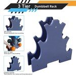 Compact 3-Tier Dumbbell Rack for Home Gym
