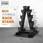 A-Frame 4-Tier Dumbbell Rack for Home Gym