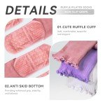 Non-Slip Pilates Yoga Socks for Women - 4 Pairs