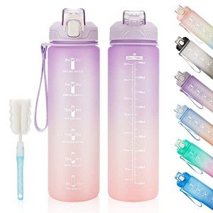 Motivational 32oz Water Bottle with Time Markers