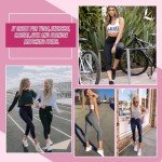 4 Pack High Waisted Capri Leggings with Pockets
