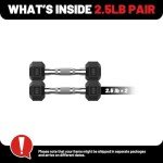 PAPABABE 2.5lbs Dumbbell Pair for Home Workouts