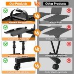 Adjustable Dumbbell Stand with Tablet Holder and Casters