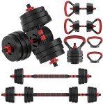 Adjustable 4-in-1 Dumbbell Set with Weights