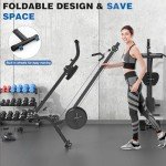Foldable 2-in-1 Rowing and Cable Machine
