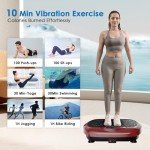Vibration Plate Exercise Machine with Resistance Bands