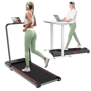 Portable Under Desk Treadmill with Handle Bar