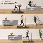 Portable Under Desk Treadmill with Handle Bar