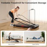 Portable Under Desk Treadmill with Handle Bar