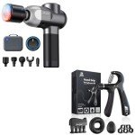 Massage Gun and Hand Grip Strengthener Kit