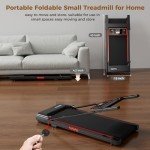 Portable Foldable Treadmill with Handle for Home