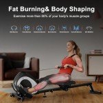 Compact Heavy Duty Magnetic Resistance Rowing Machine