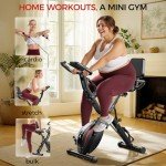 Pleny 5-in-1 Folding Exercise Bike for Home Gym