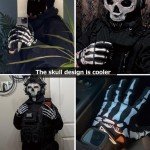 Adjustable Anti-Slip Skeleton Sports Gloves - Black