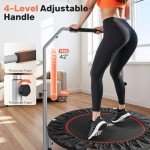 BCAN Adjustable Mini Trampoline for Indoor Fitness