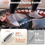BCAN Adjustable Mini Trampoline for Indoor Fitness