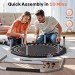 BCAN Adjustable Mini Trampoline for Indoor Fitness