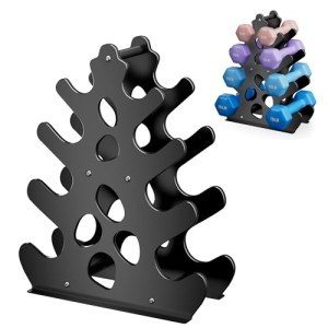 Coral-Inspired 4-Tier Dumbbell Rack Stand