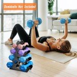 Coral-Inspired 4-Tier Dumbbell Rack Stand