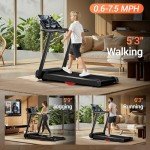 LONTEK 3.0HP Folding Treadmill with Heart Rate Sensor