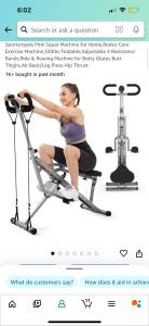 Sportsroyals Foldable Squat & Rowing Machine