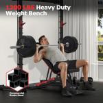 Fostoy 1200LBS Weight Bench Heavy-Duty Workout Bench for Home Gym Adjustable Bench Press with Headrest Incline Flat Decline Sit-up Bench Strength Training Bench for Full Body Workout