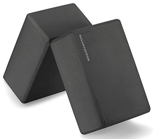 Set of 2 High Density Yoga Blocks - Black