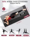 HAPBEAR Extra Wide Non-Slip Yoga Mat with Bands