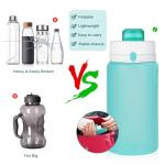 Collapsible 19oz Silicone Water Bottle - Light Green